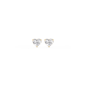 Heart Lab Grown Diamond Classic Three Prong Martini Stud Earrings