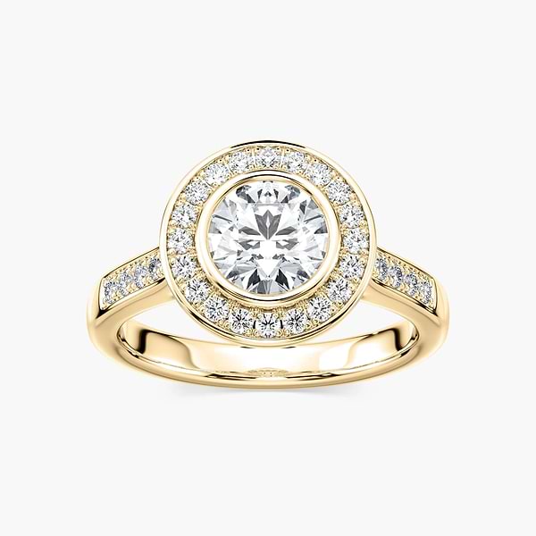 Delilah Lab Grown Diamond Vintage Heirloom Halo Engagement Ring