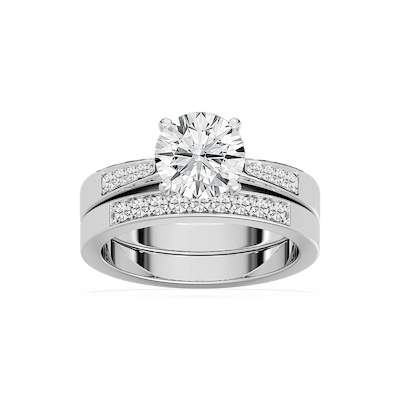Helen Lab Grown Diamond Tapered Channel Wedding Set