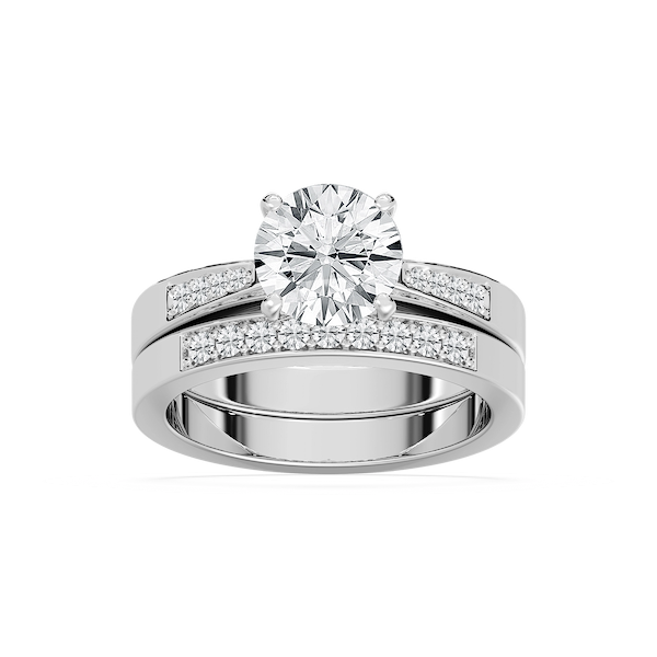 Helen Lab Grown Diamond Tapered Channel Wedding Set