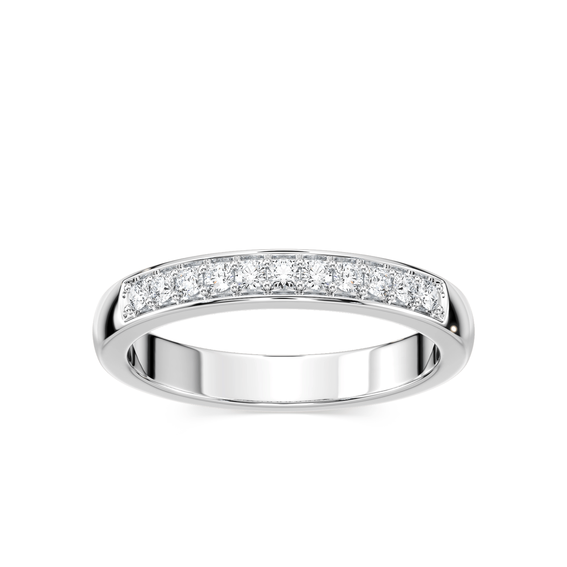 Diamond accented wedding band in recycled 14K white gold | matching wedding band Diamond accented wedding band in recycled 14K white gold