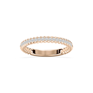 Helix 1/5 ctw Round Lab Grown Diamond Rope Twist Wedding Band