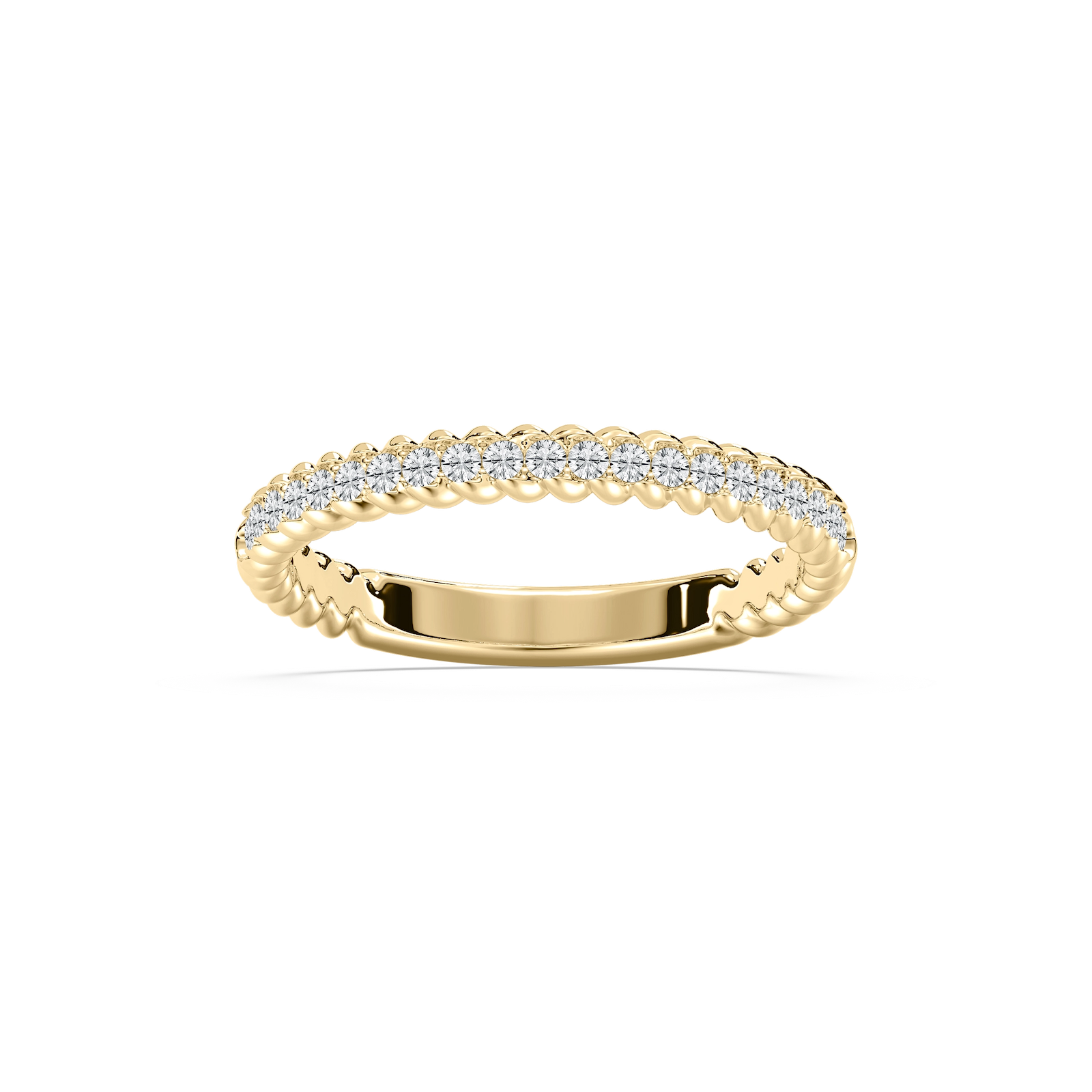 Helix 1/5 ctw Round Lab Grown Diamond Rope Twist Wedding Band