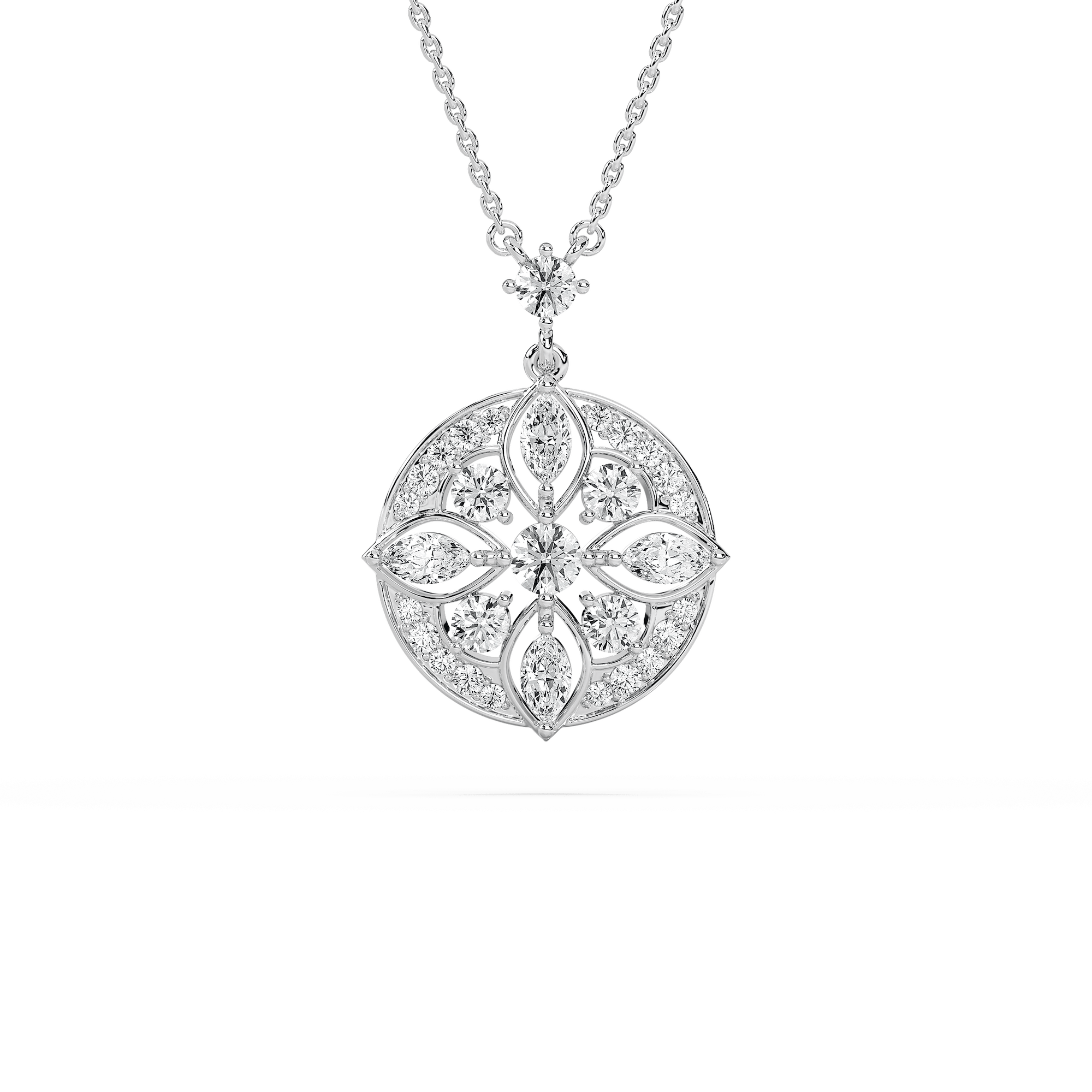 1 ¼ ctw Round Lab Grown Diamond Heritage Pendant  - 18 Inches