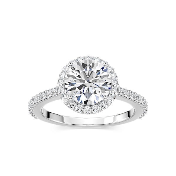 Zoey Lab Grown Diamond Cathedral Halo Engagement Ring