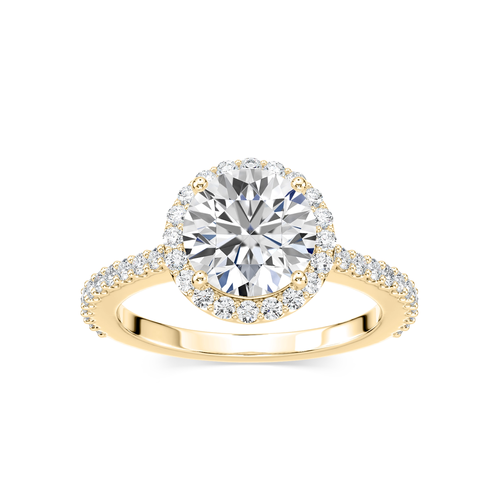 Zoey Lab Grown Diamond Cathedral Halo Engagement Ring