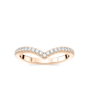 Maxine 2/5 ctw Round Lab Grown Diamond Three Quarter Chevron Eternity Band