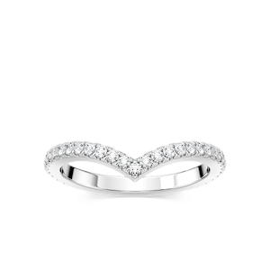 Maxine 2/5 ctw Round Lab Grown Diamond Three Quarter Chevron Eternity Band