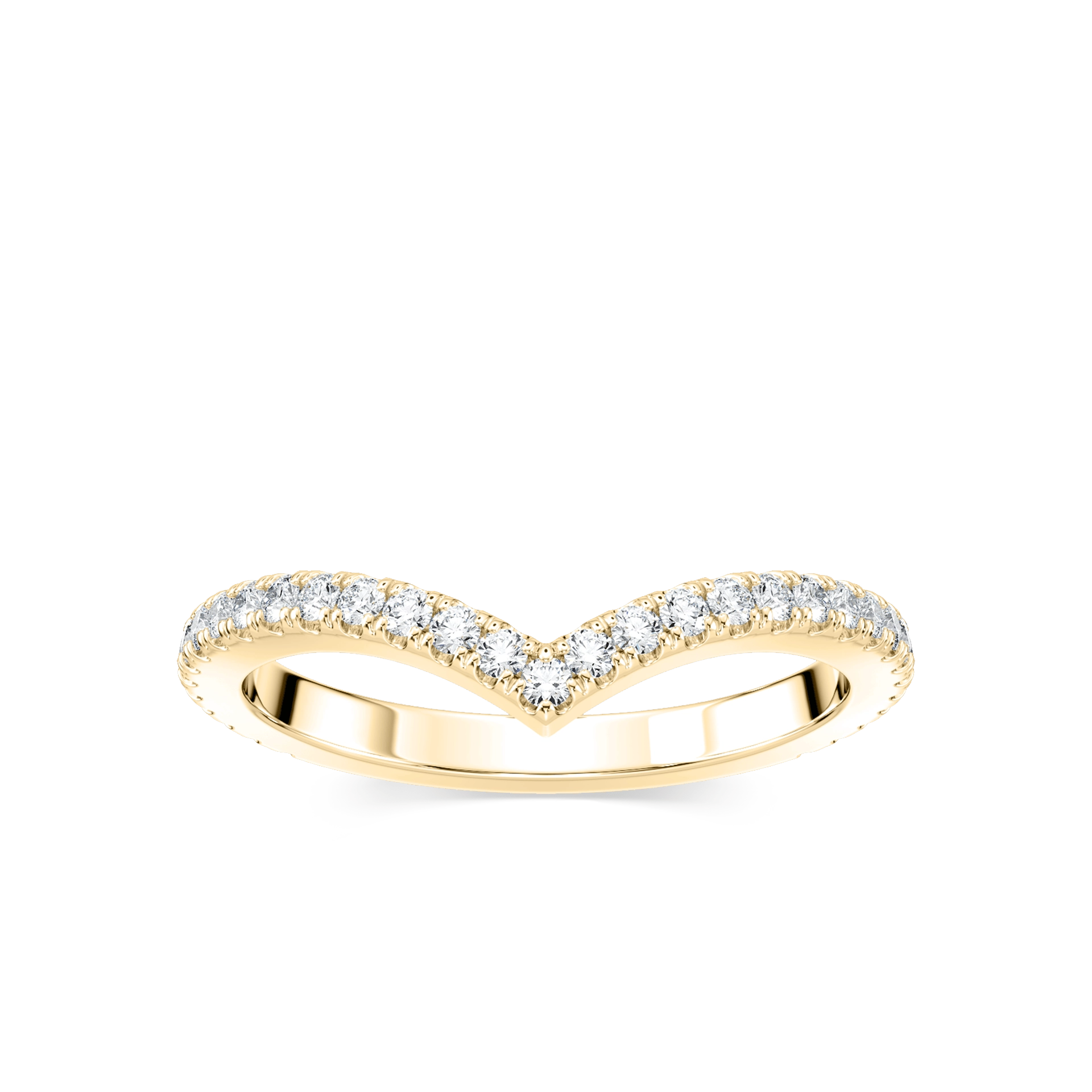 Maxine 2/5 ctw Round Lab Grown Diamond Three Quarter Chevron Eternity Band