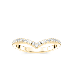 Maxine 2/5 ctw Round Lab Grown Diamond Three Quarter Chevron Eternity Band