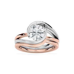 Corina Lab Grown Diamond Split Shank Solitaire Wedding Set
