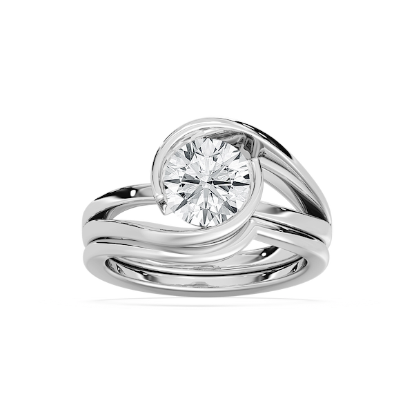 Corina Lab Grown Diamond Split Shank Solitaire Wedding Set