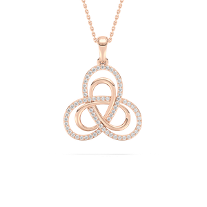 1/2 ctw Round Lab Grown Diamond Infinity Knot Pendant  - 18 Inches
