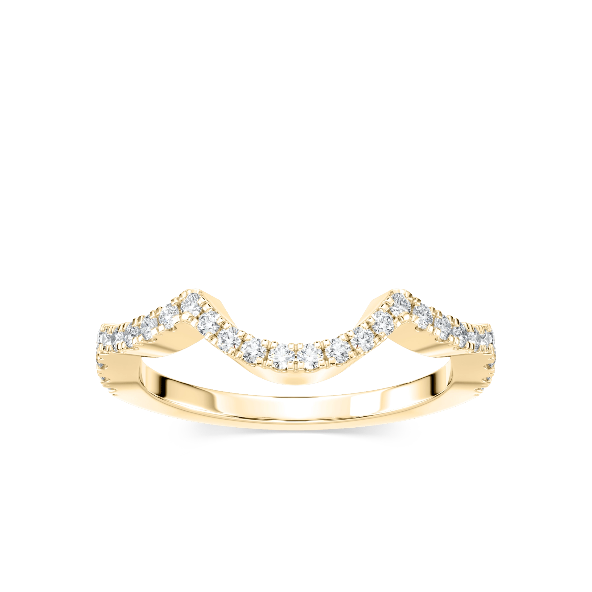 Brianna 1/5 ctw Round Lab Grown Diamond Scalloped Curved Band