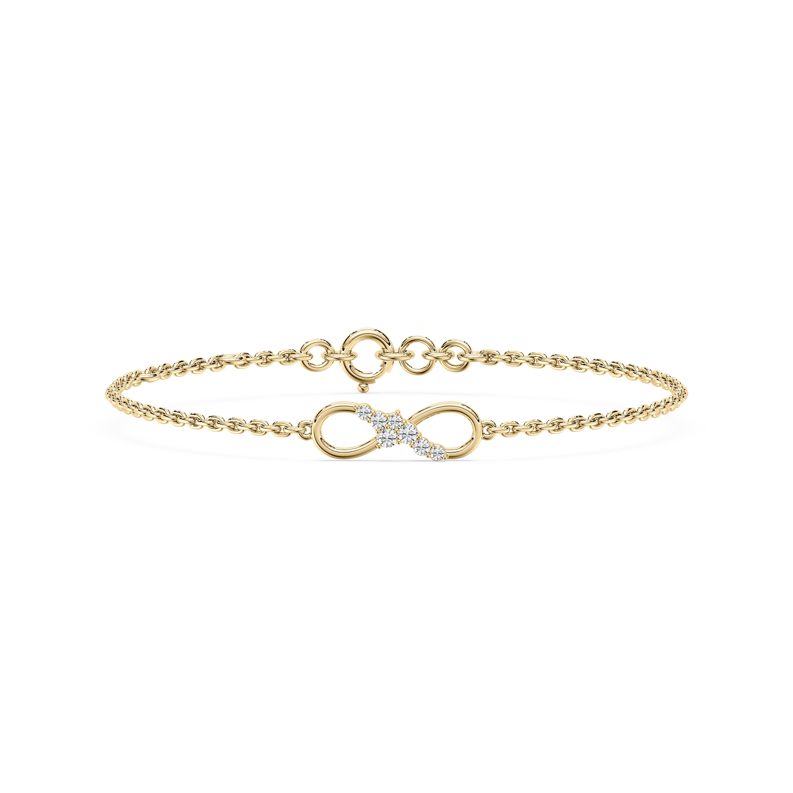 1/8 ctw Round Lab Grown Diamond Adjustable Infinity Bracelet  - 6.5 to 7.5 Inches
