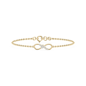 1/8 ctw Round Lab Grown Diamond Adjustable Infinity Bracelet  - 6.5 to 7.5 Inches