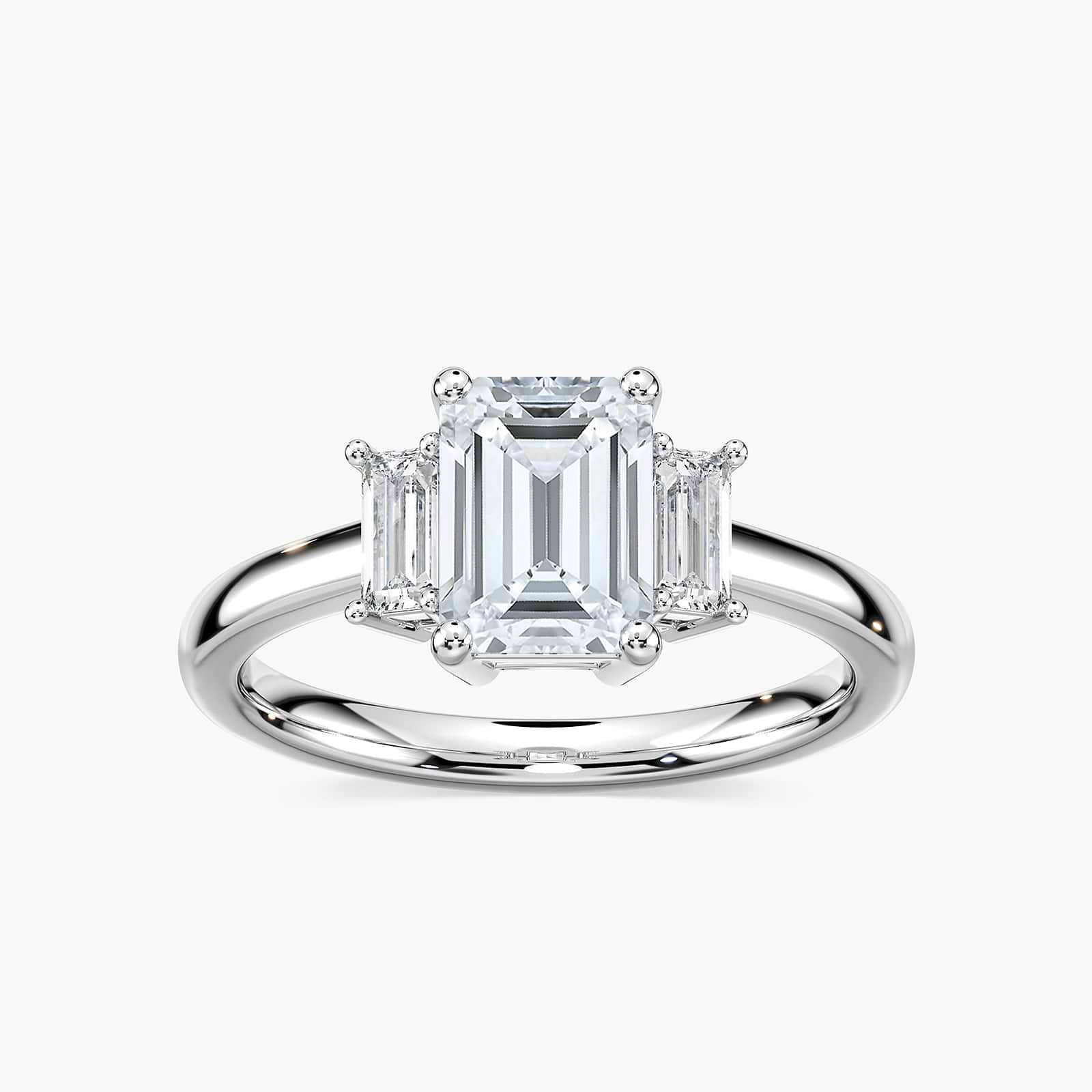 Isla Three Stone Ring with 1.62ctw in 18K White Gold