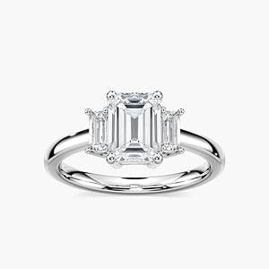 Isla Three Stone Ring with 1.62ctw in 18K White Gold