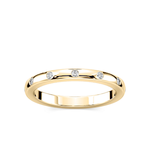 Ivy 1/8 ctw Round Lab Grown Diamond Burnished Wedding Band