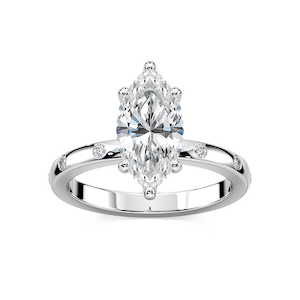 Ivy Classic Burnished Diamond Marquise Engagement Ring