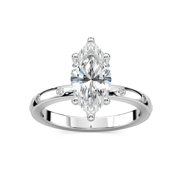 Ivy Classic Burnished Diamond Marquise Engagement Ring