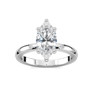 Ivy Classic Burnished Diamond Marquise Engagement Ring