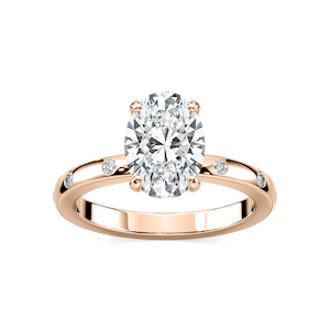Ivy Classic Burnished Diamond Oval Engagement Ring