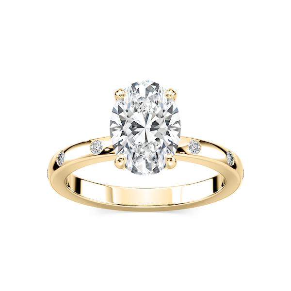 Ivy Classic Burnished Diamond Oval Engagement Ring