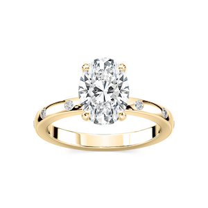 Ivy Classic Burnished Diamond Oval Engagement Ring