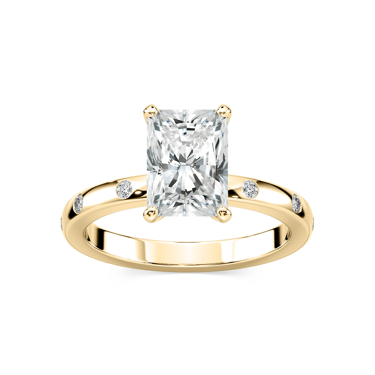 Ivy Classic Burnished Diamond Radiant Engagement Ring