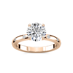 Ivy Classic Burnished Diamond Round Engagement Ring