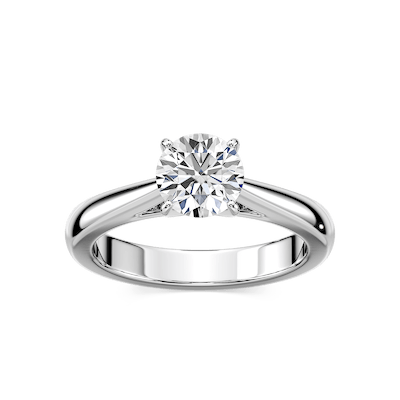 Jamie Lab Grown Diamond Cathedral Solitaire Engagement Ring