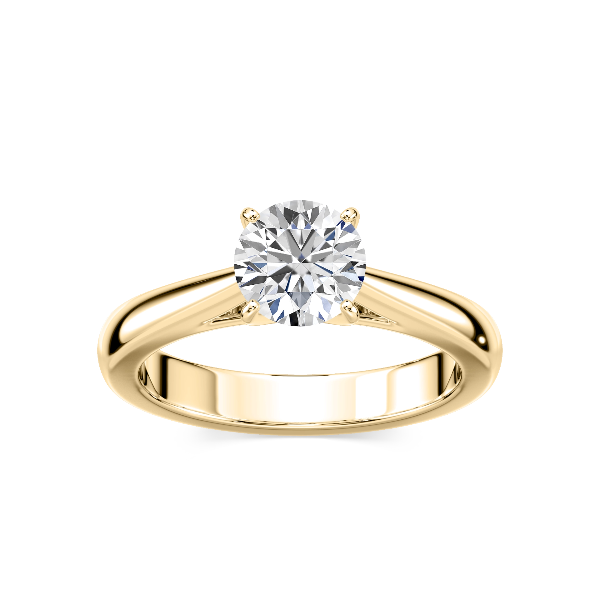 Jamie Lab Grown Diamond Cathedral Solitaire Engagement Ring