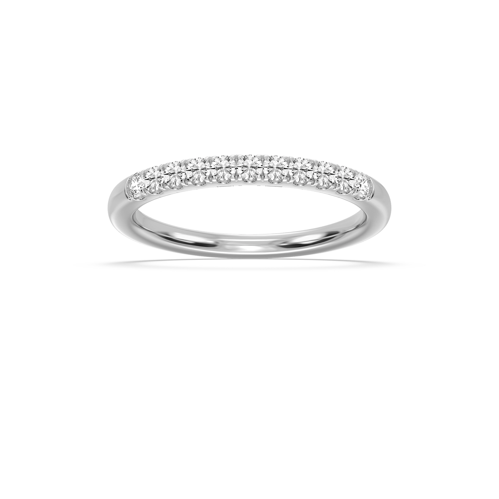 Jennifer Round Lab Grown Diamond Eleven Stone Anniversary Band