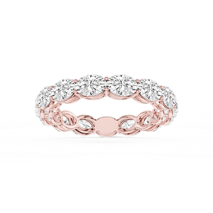 Juliet Oval Lab Grown Diamond East West Shared Prong Eternity Band
