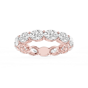 Juliet Oval Lab Grown Diamond East West Shared Prong Eternity Band