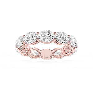 Juliet Oval Lab Grown Diamond East West Shared Prong Eternity Band