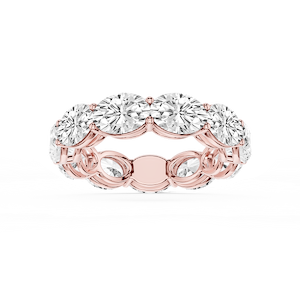 Juliet Oval Lab Grown Diamond East West Shared Prong Eternity Band