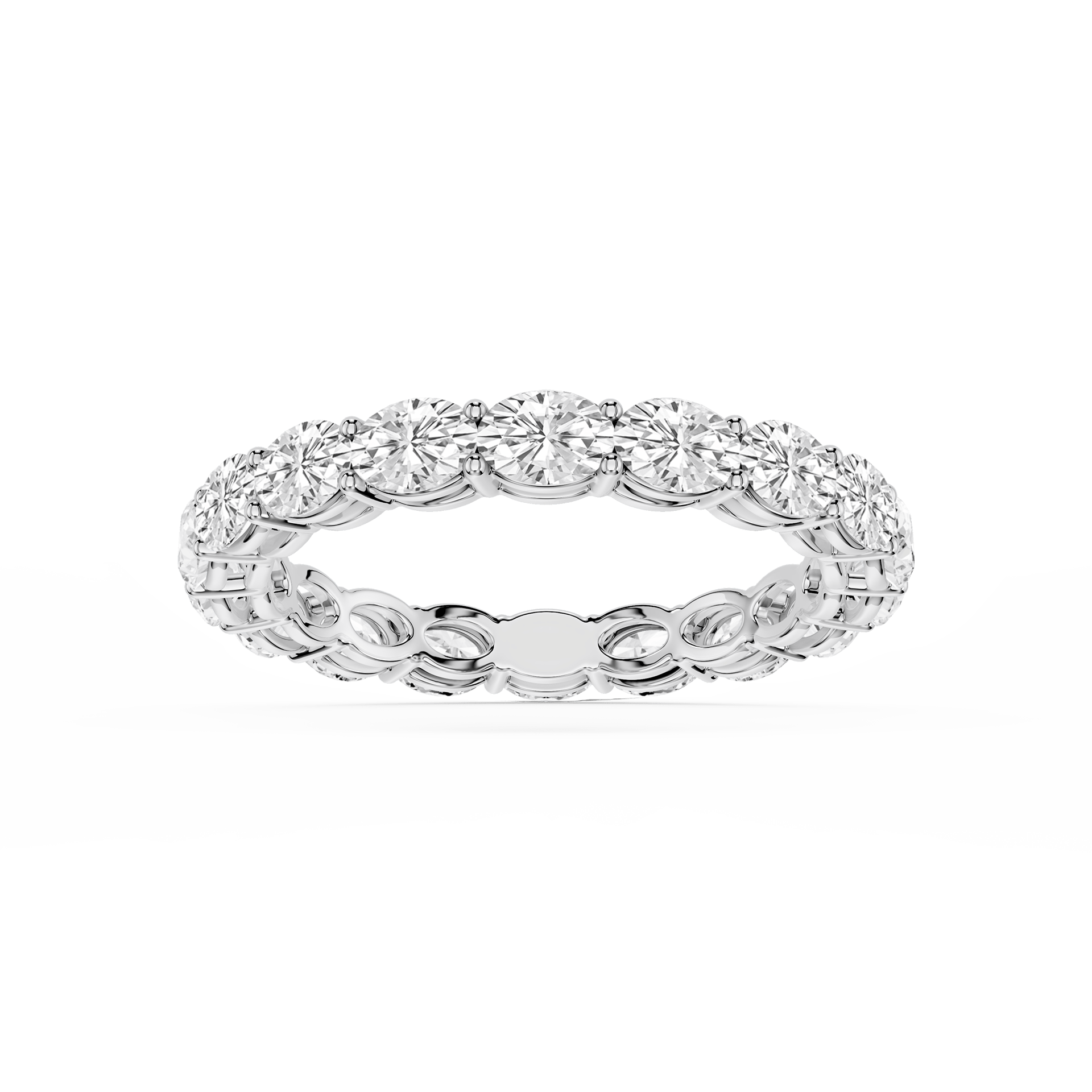 Juliet Oval Lab Grown Diamond East West Shared Prong Eternity Band
