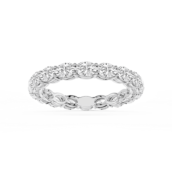 Juliet Oval Lab Grown Diamond East West Shared Prong Eternity Band