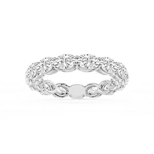 Juliet Oval Lab Grown Diamond East West Shared Prong Eternity Band