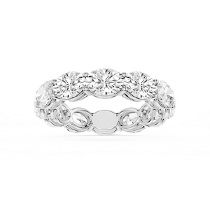 Juliet Oval Lab Grown Diamond East West Shared Prong Eternity Band