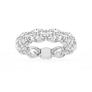 Juliet Oval Lab Grown Diamond East West Shared Prong Eternity Band