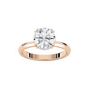 Juno 2 ctw Round Lab Grown Diamond Double Prong Hidden Halo Engagement Ring