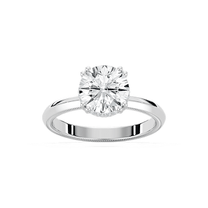 Juno 2 ctw Round Lab Grown Diamond Double Prong Hidden Halo Engagement Ring