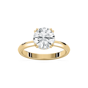 Juno 2 ctw Round Lab Grown Diamond Double Prong Hidden Halo Engagement Ring
