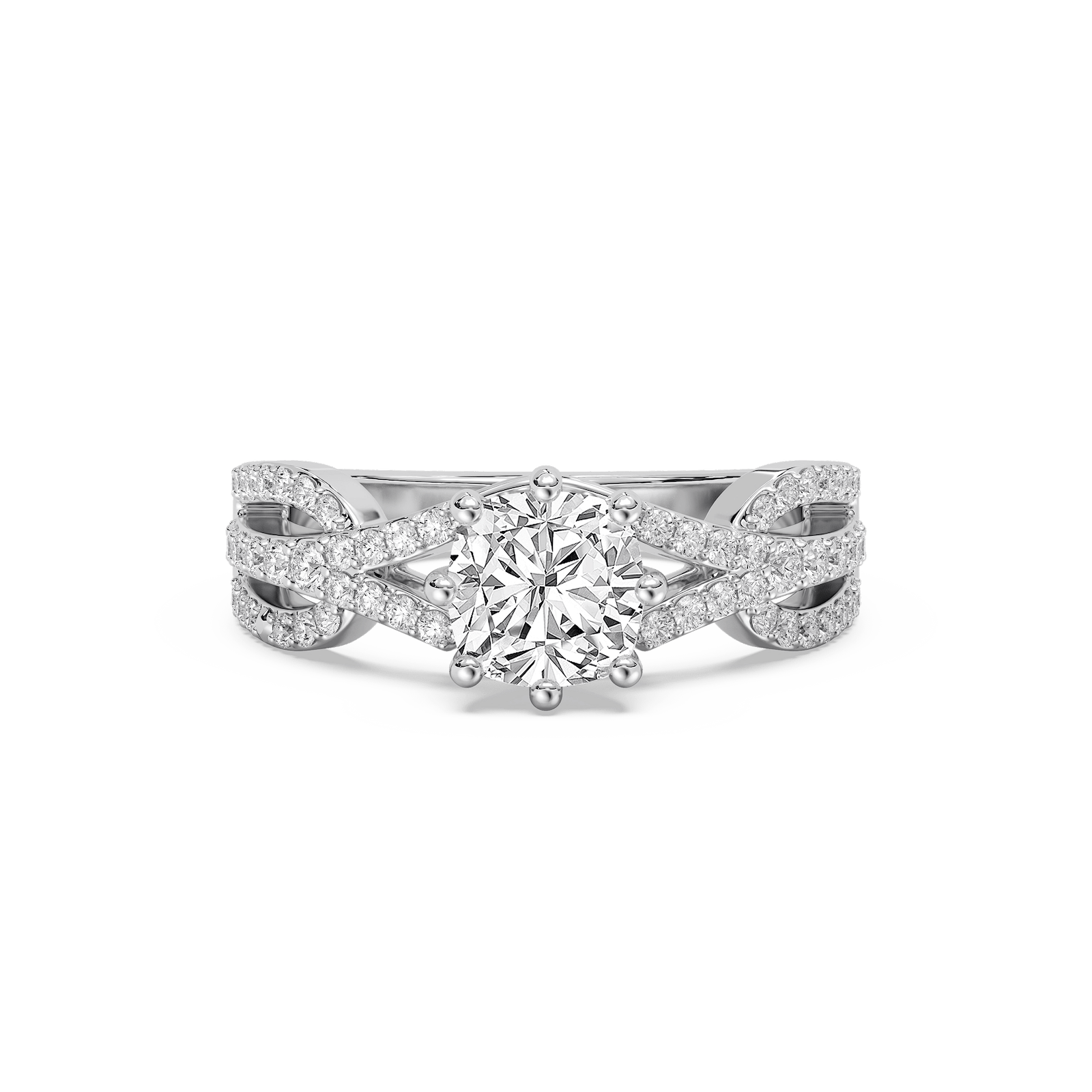 Kaia Entwined Engagement Ring in Rose Gold