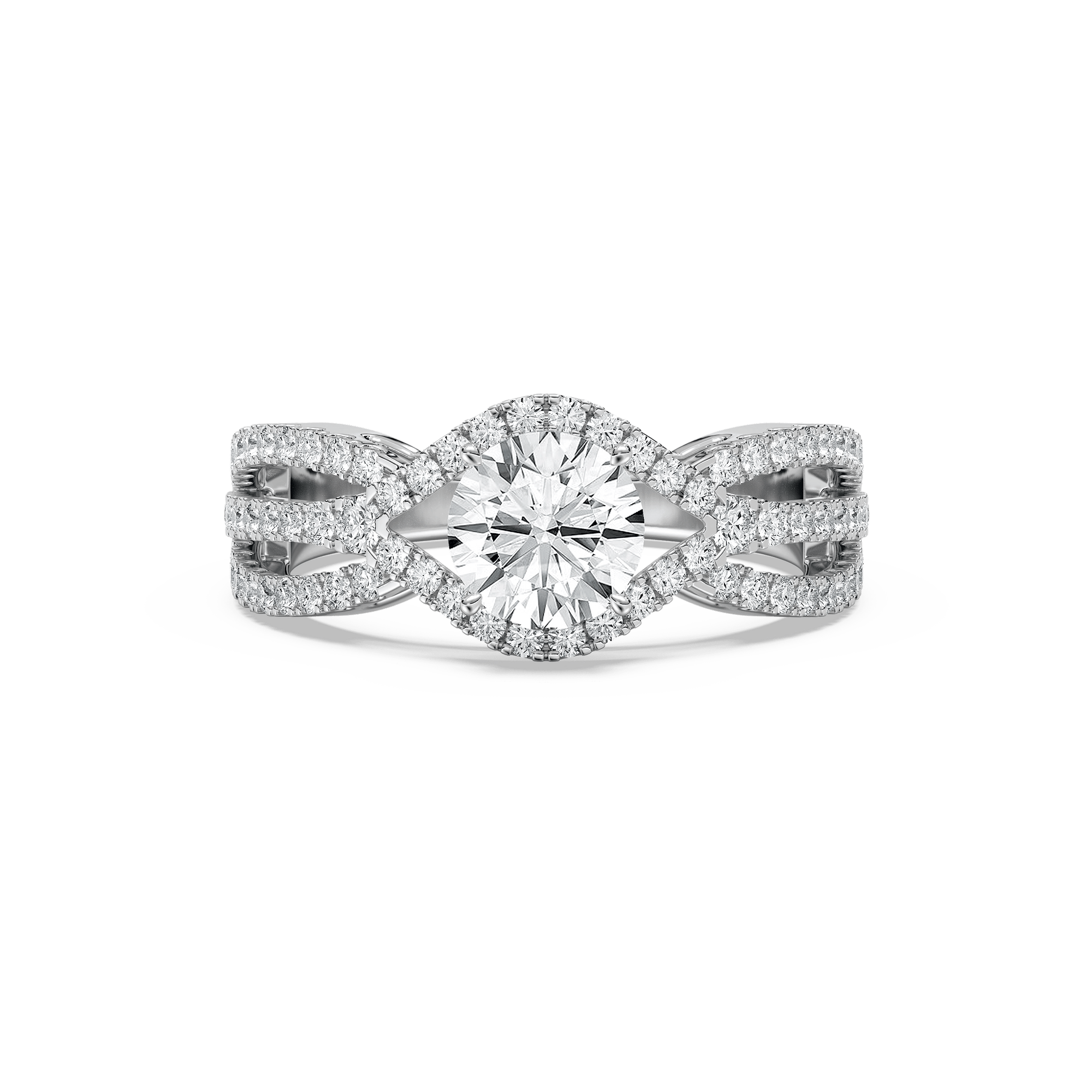 Keira Round Engagement Ring in Rose Gold