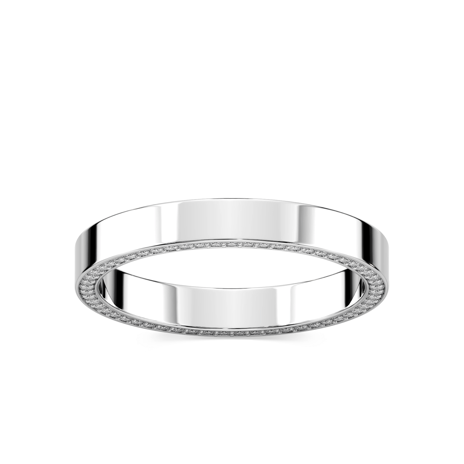 Kona 1/3 ctw Round Lab Grown Diamond Flat Eternity Band