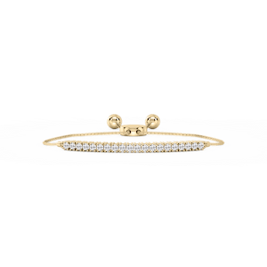 Round Lab Grown Diamond Adjustable Bolo Bracelet